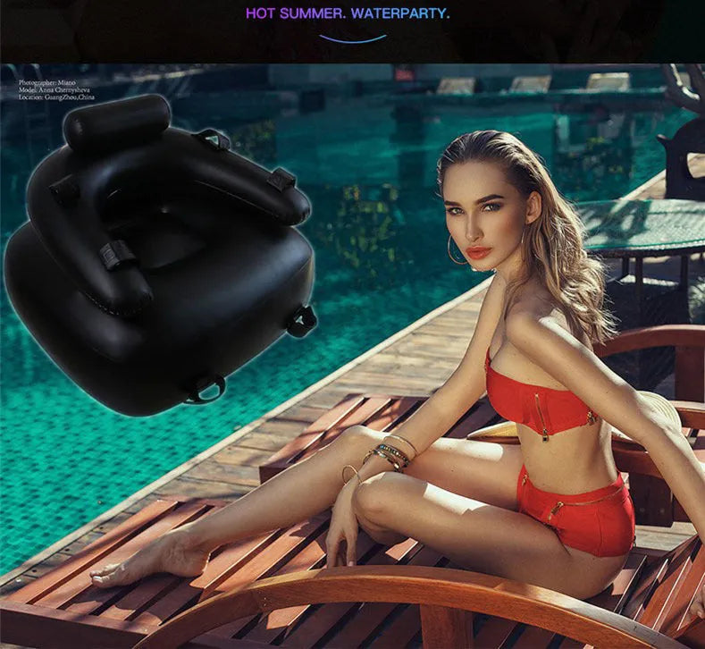 Adult products sofa in black made from PVC and soft rubber with a net weight of 1.2kg