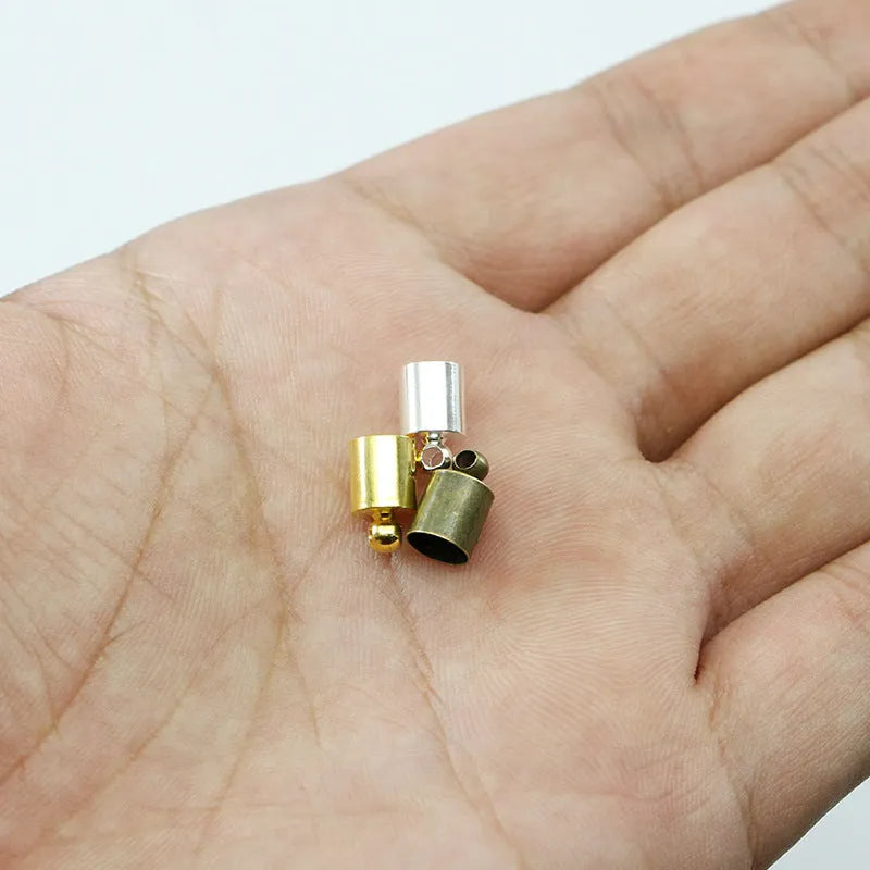 Copper jewellery weight caps in various sizes with gold, silver, bronze and black electroplated finishes
