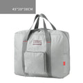 Foldable large capacity canvas travel bag in black large size with soft handle