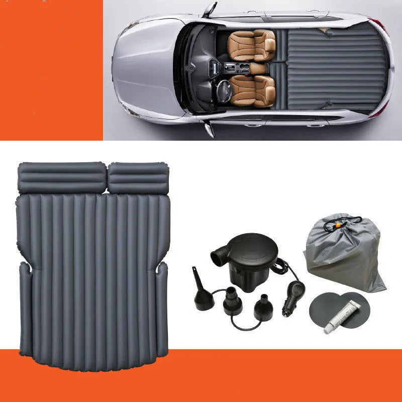 SUV MPV car inflatable bed double Oxford cloth 190x140x10cm black sleeping air cushion
