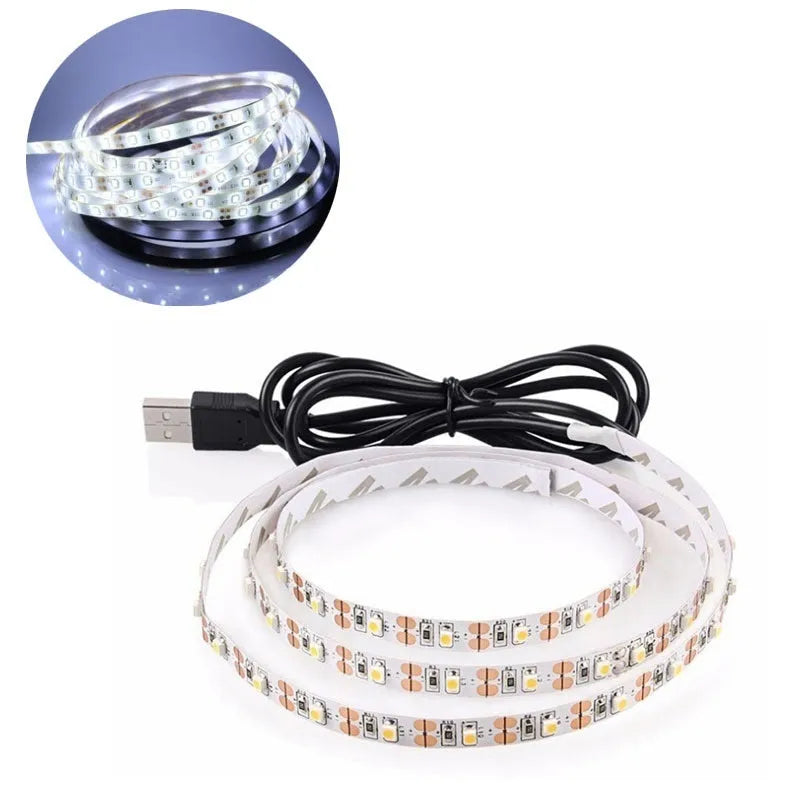 1 metre USB-powered LED light strip with SMD5050 LEDs available in multiple colours