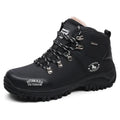 Autumn winter outdoor hiking shoes with non-slip rubber sole and synthetic leather upper in Army Green colour