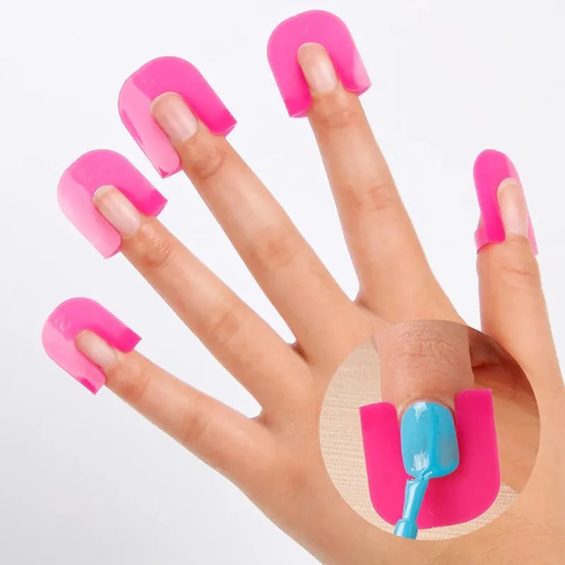 Genuine nail art model clip in photo colour measuring 15 cm by 8.7 cm for polish overflow prevention