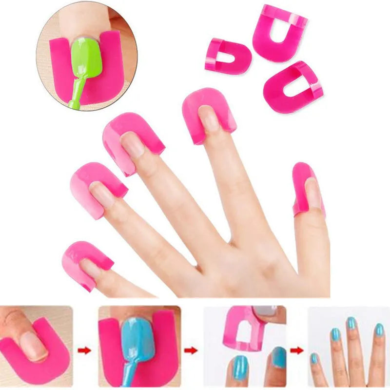 Genuine nail art model clip in photo colour measuring 15 cm by 8.7 cm for polish overflow prevention