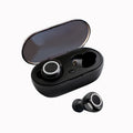 TWS wireless Bluetooth earbuds in various colour options including black, white, and two-tone combinations