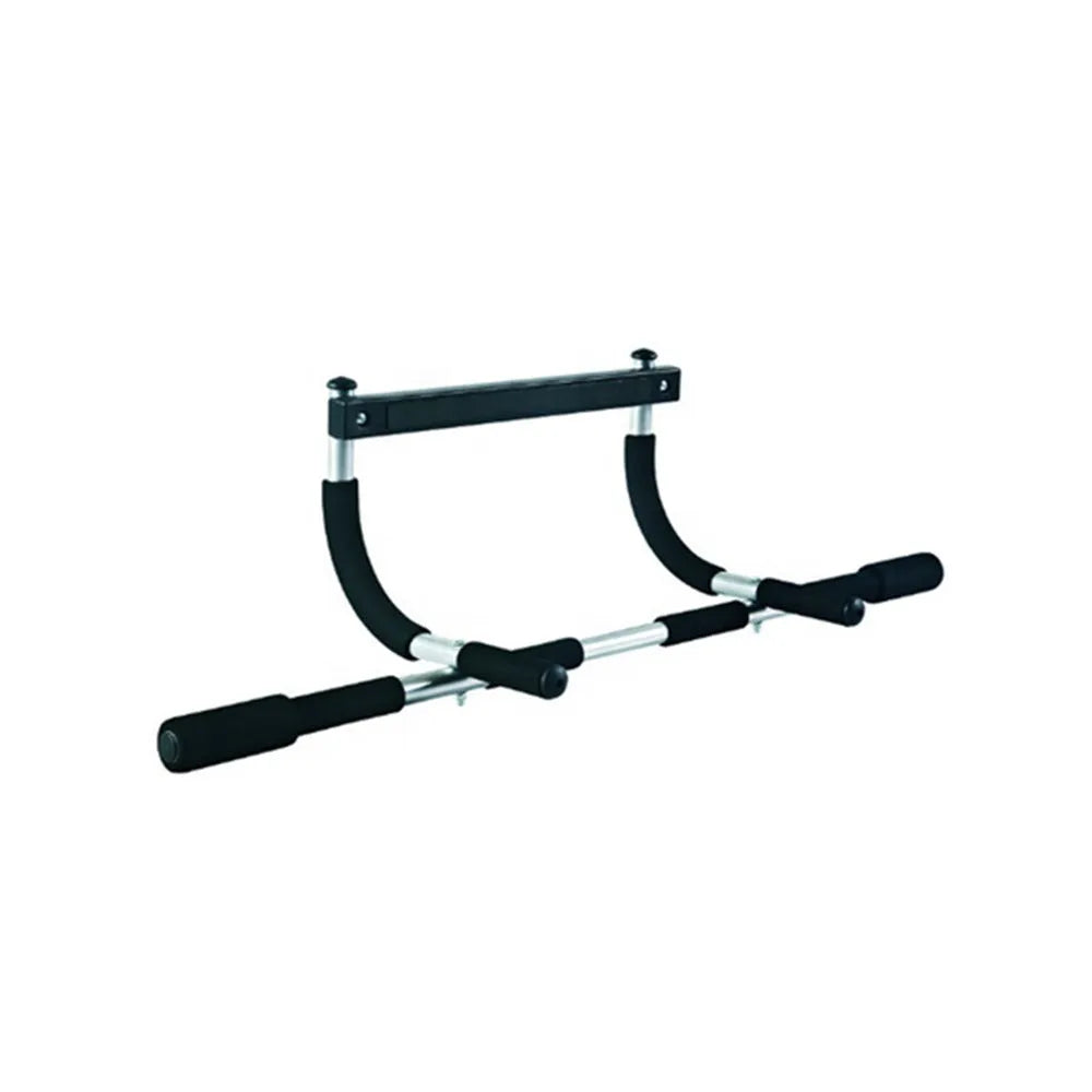 Black steel pipe indoor pull-up bar fitness equipment measuring 92.5x41x23 cm
