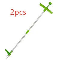 Aluminium tube manual garden weeding tool with plastic components for weed removal