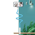 Flexible mobile phone holder with memory alloy hose in blue, pink, white, or black for bedside tablet support