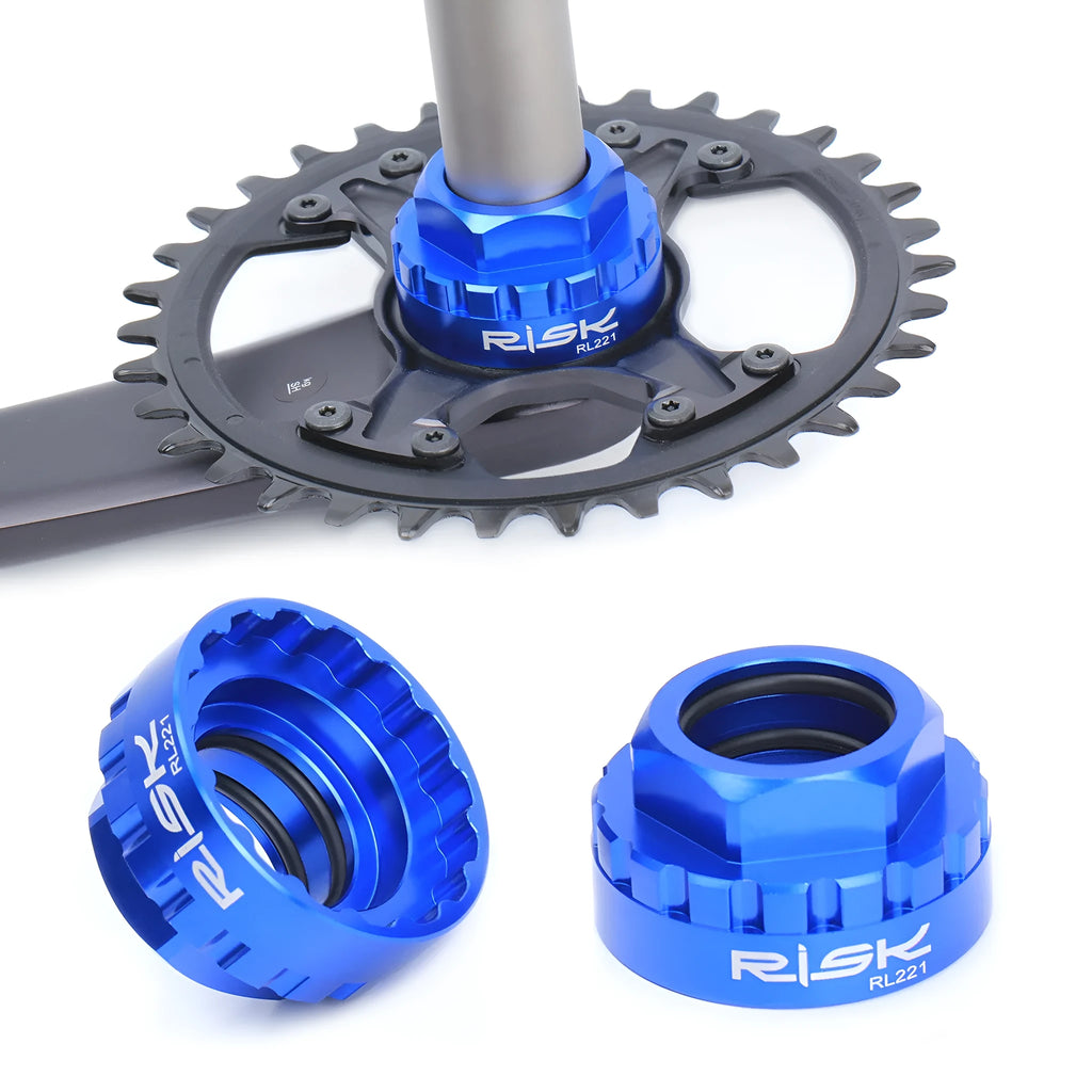 Blue aluminium bicycle disc brake removal tool for 12-speed direct mount rotors