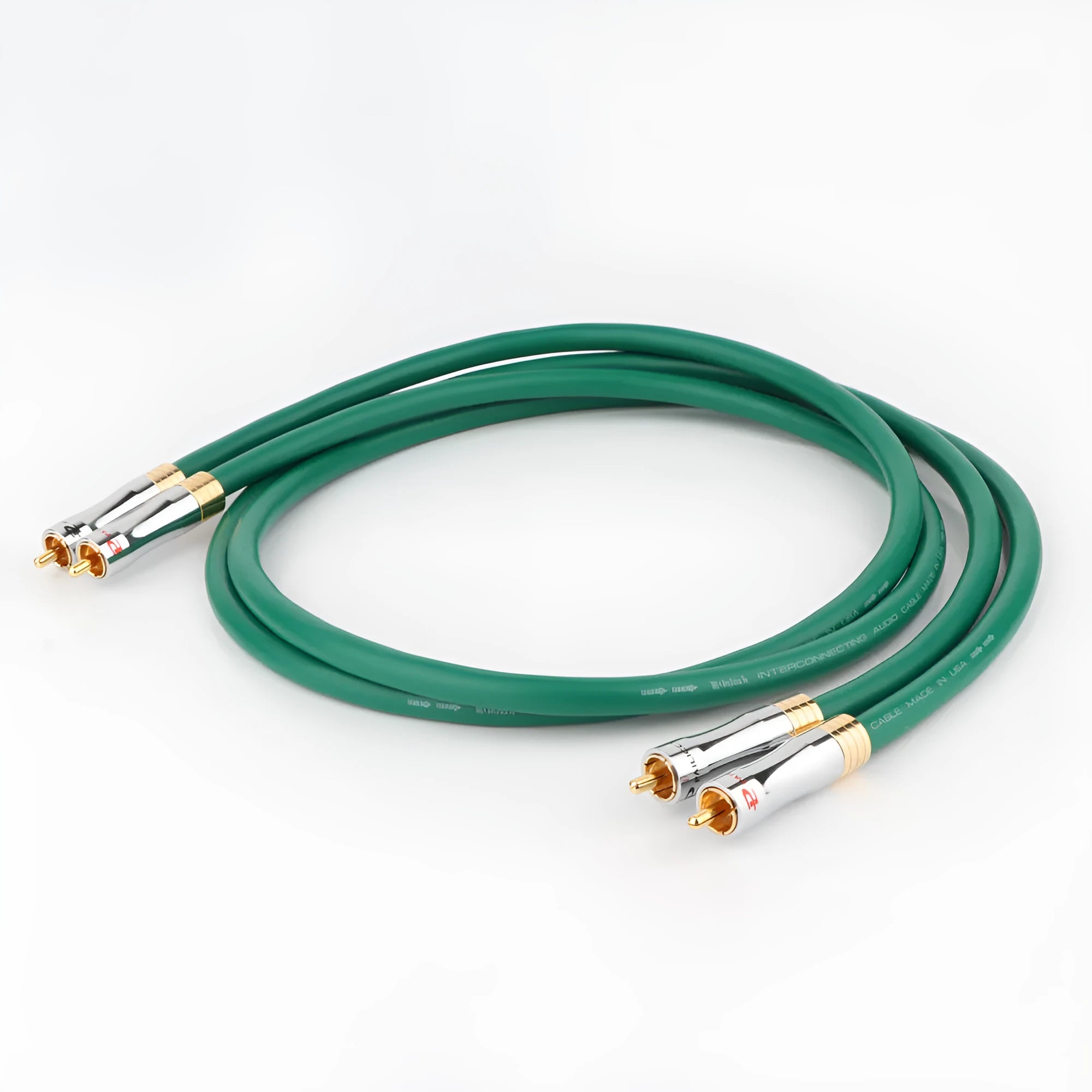 Four-core copper audio cable with Budweiser RCA connectors for CD decoder amplifier connections