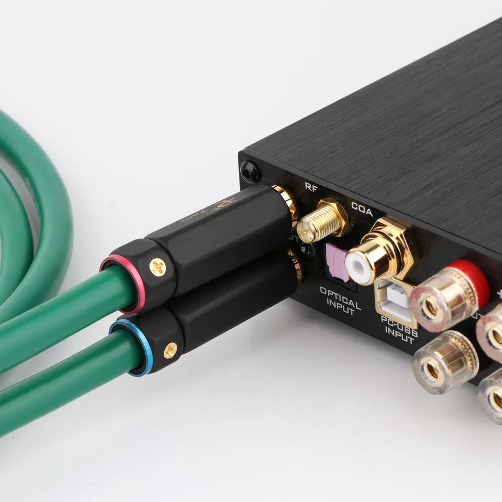 Four-core copper audio cable with Budweiser RCA connectors for CD decoder amplifier connections