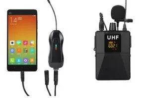 Little Bee X3 black lavalier wireless lapel microphone for mobile phone recording