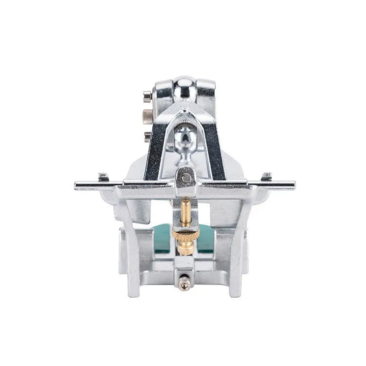 Korean dental articulator with adjustable upper and lower cast holders and two articulated joints.