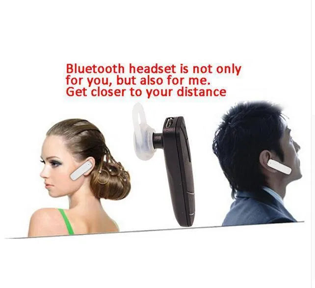 Black and white Bluetooth V4.1 wireless earphones showing earplug design.