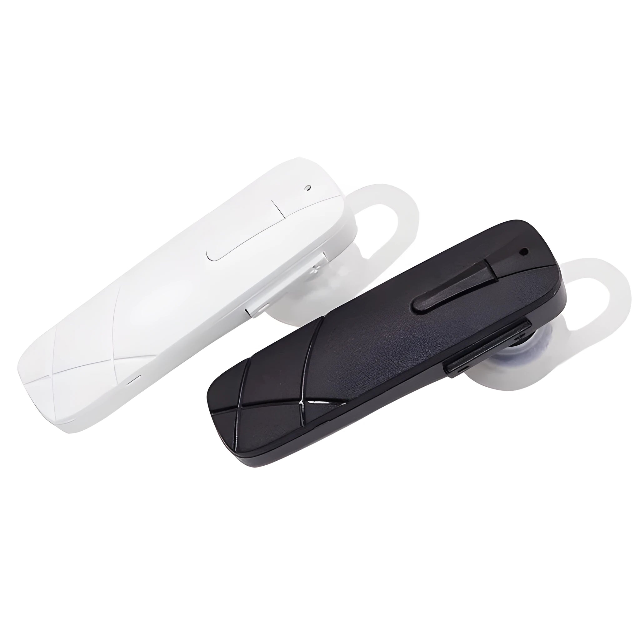 Black and white Bluetooth V4.1 wireless earphones showing earplug design.