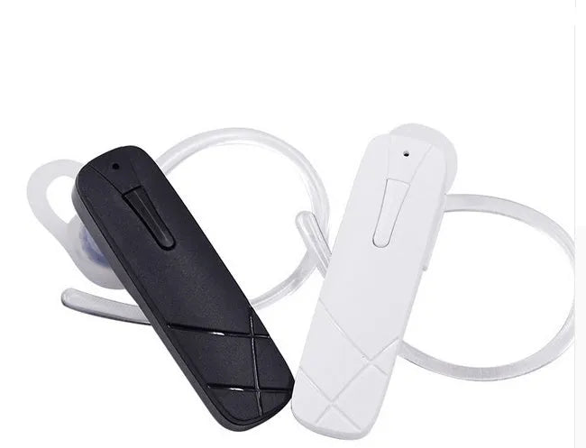 Black and white Bluetooth V4.1 wireless earphones showing earplug design.