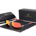 Round polarized UV400 sunglasses with aluminium frame and polycarbonate lenses, shown in one of six colourways
