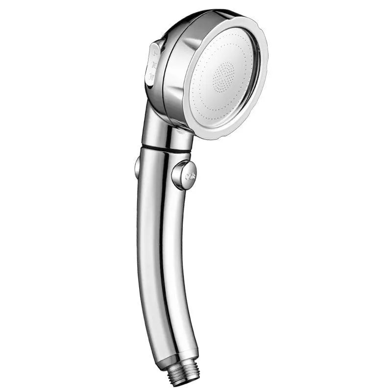 ABS plastic handheld shower head with universal 4-point bathroom fitting in multiple finish options
