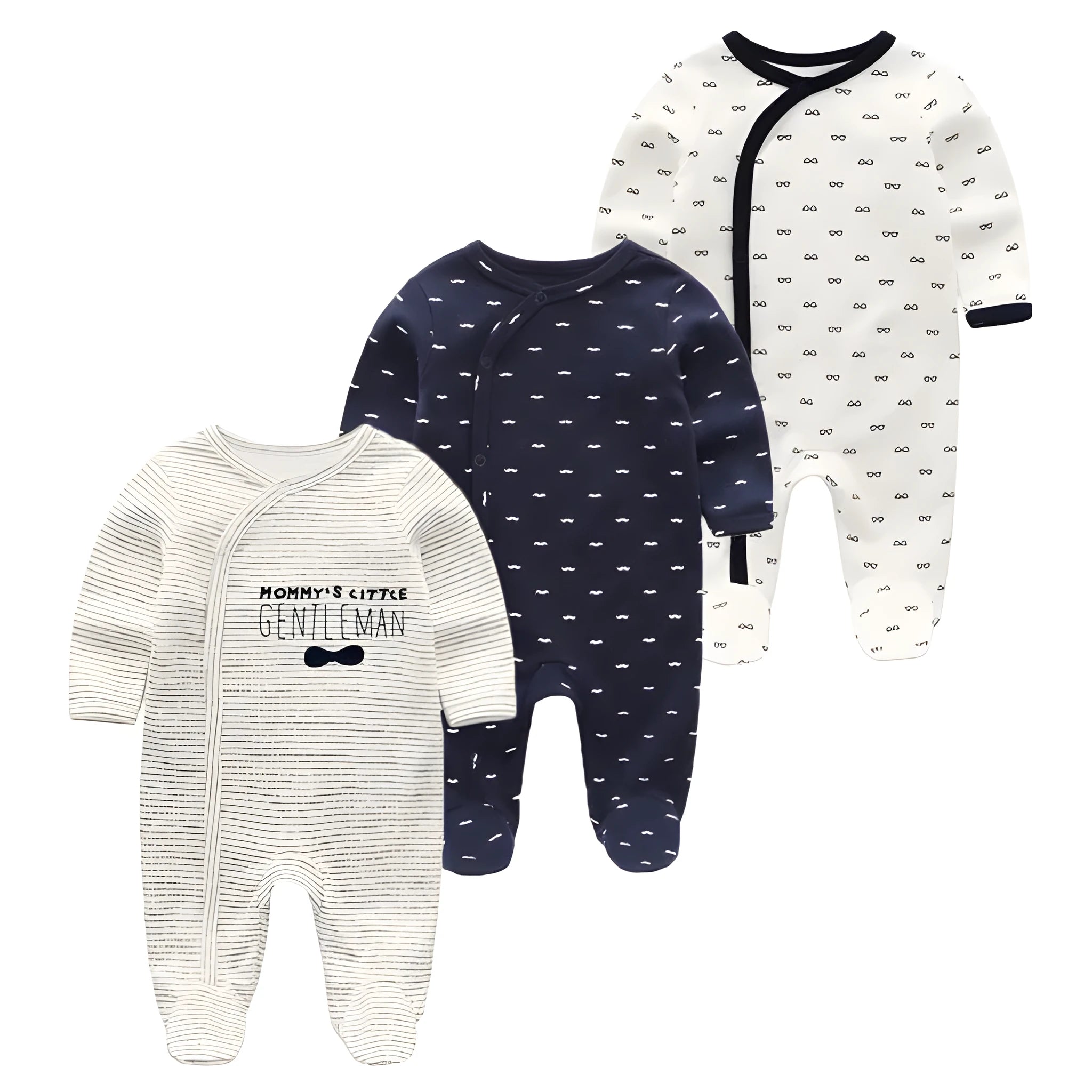 Baby girl long sleeve winter clothing set with floral pattern in artificial coloured cotton, available in 5 colours and sizes 3M to 12M