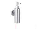 304 stainless steel wall-mounted manual soap dispenser in brushed, mirror, and black finishes.
