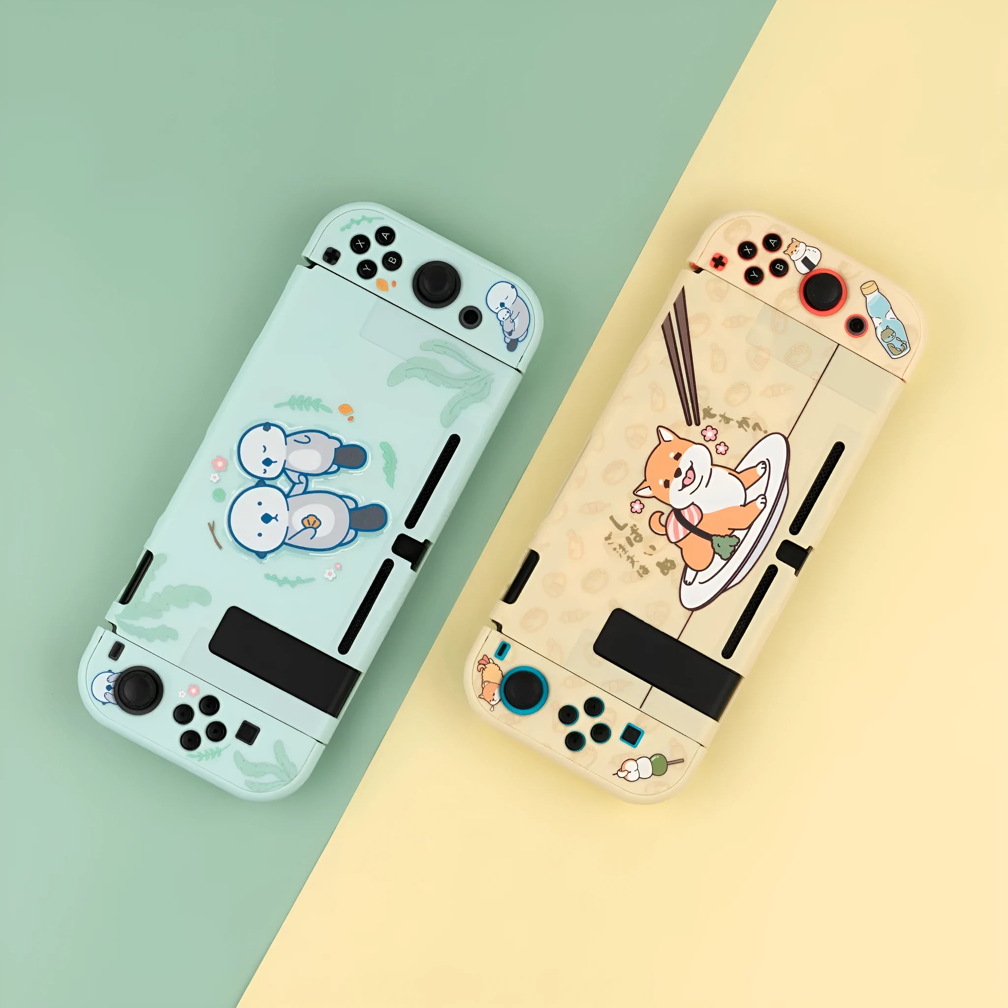 Silicone protective shell for Nintendo Switch Lite controller with back grip housing