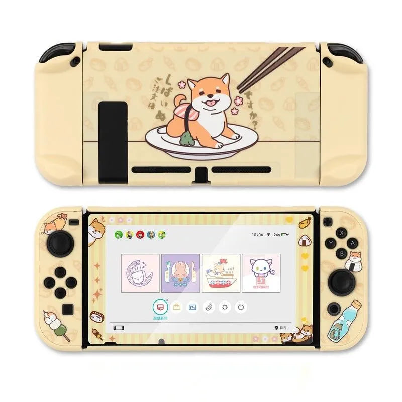 Silicone protective shell for Nintendo Switch Lite controller with back grip housing