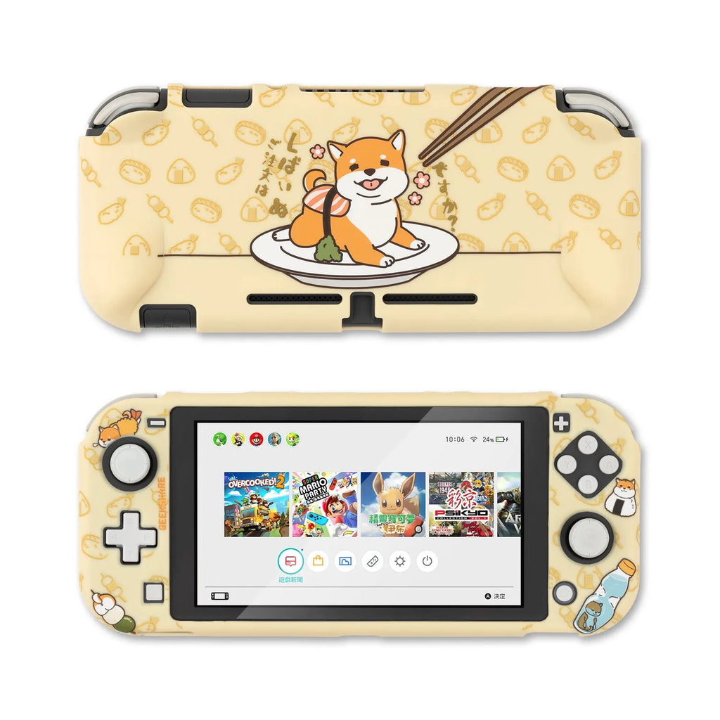 Silicone protective shell for Nintendo Switch Lite controller with back grip housing