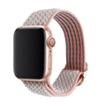 Braided nylon elastic strap with wave pattern for Apple Watch in multiple colours