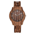 Wood grain retro couple quartz watches with silicone strap and folding buckle clasp