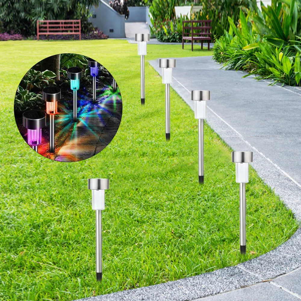 Stainless steel garden LED landscape light with IP44 waterproof rating and pastoral design