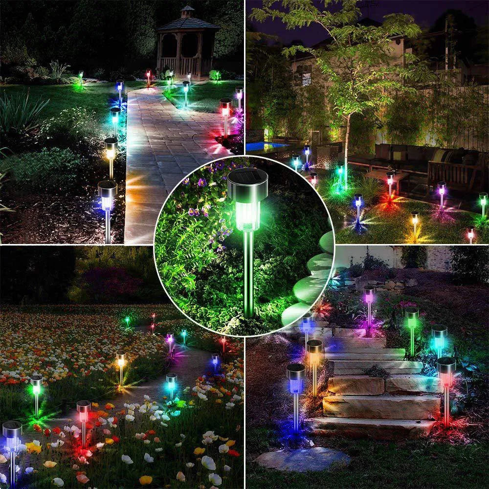 Stainless steel garden LED landscape light with IP44 waterproof rating and pastoral design