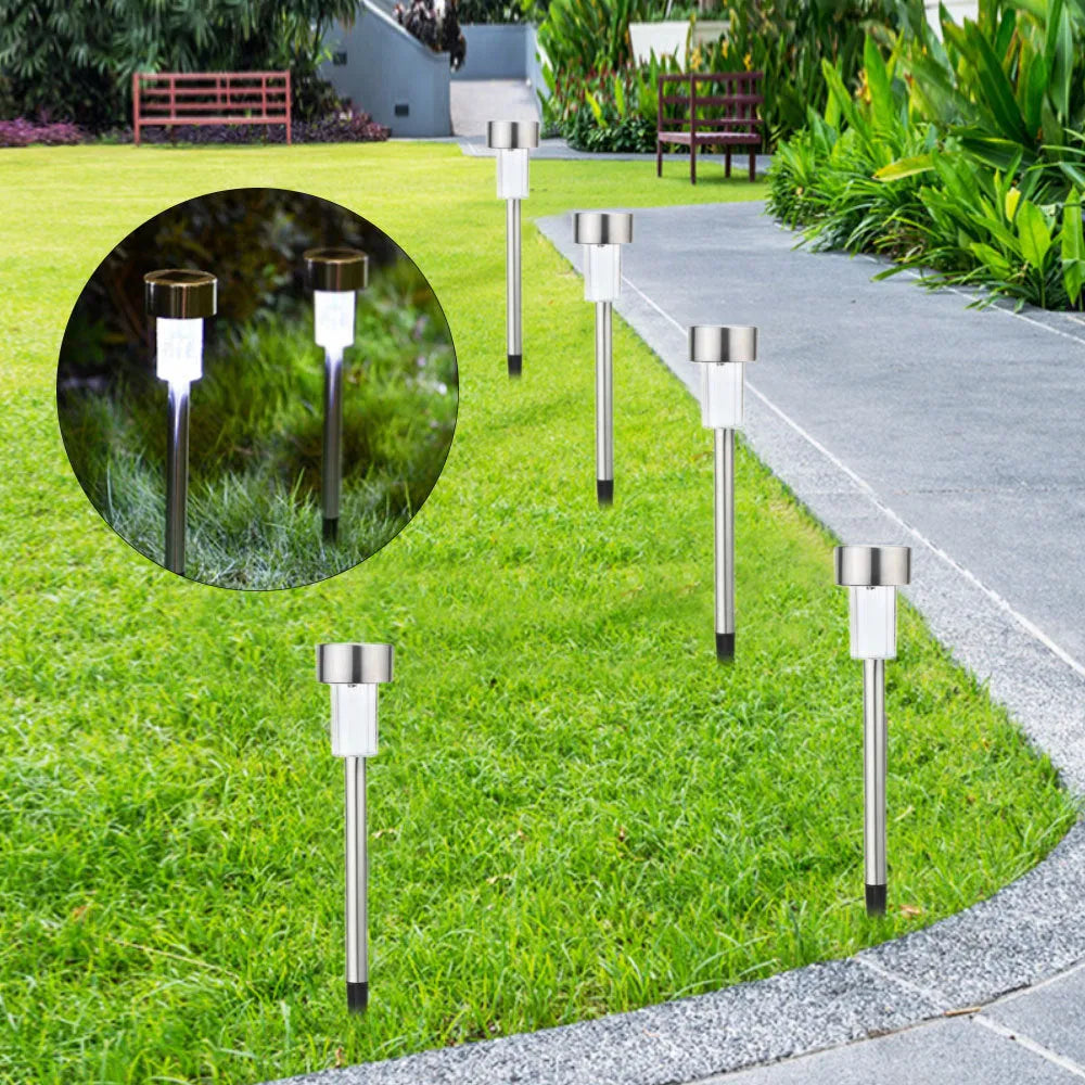 Stainless steel garden LED landscape light with IP44 waterproof rating and pastoral design