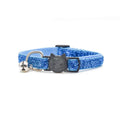Adjustable cat collar with bell 21-34cm in blue for pet safety