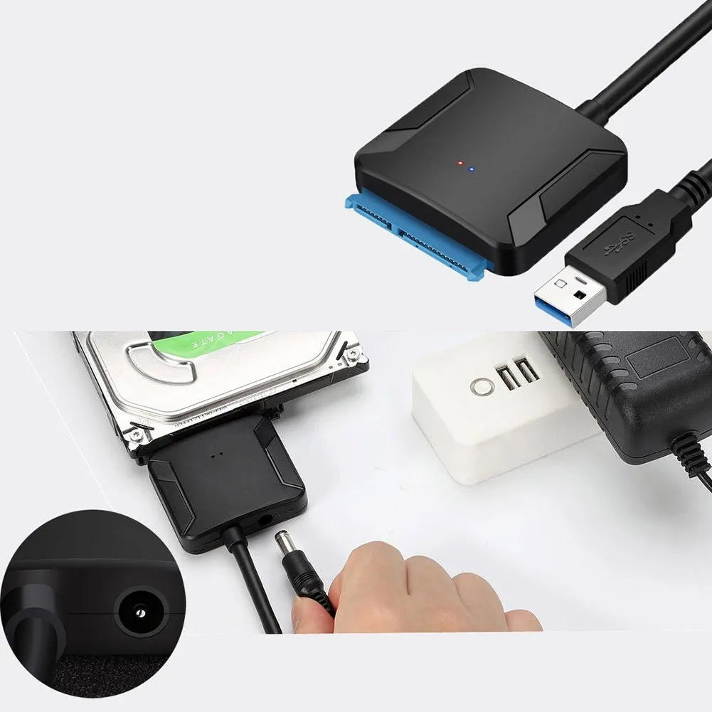Onvian USB 3.0 to SATA adapter converter cable in black for hard drive connection via USB