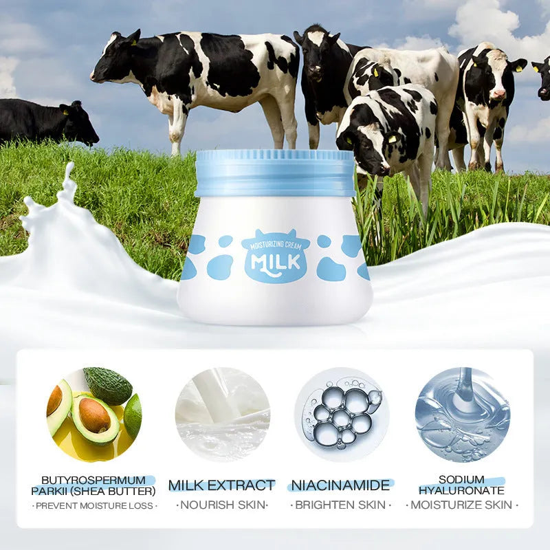 Laiko Milk Moisturizing Cream 55g white facial moisturiser tub packaging