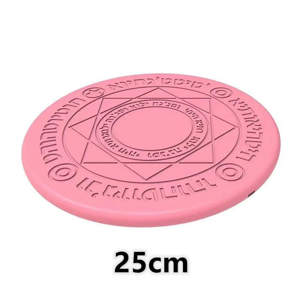 10W fast wireless charger 99mm diameter 6mm thin black circular charging base