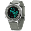 Shifenmei digital sports watch showing time on display, with 10m waterproof rating and casual style options.