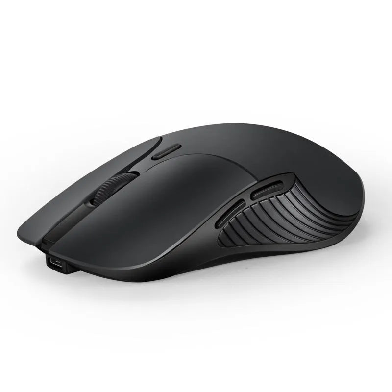 Blue wireless voice translation mouse with voice control buttons measuring 66x125x35mm