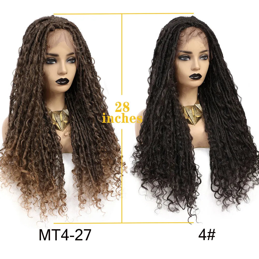 Cross-border fashion wig in black, domestic silk hair, mechanism process, any skin tone and face shape
