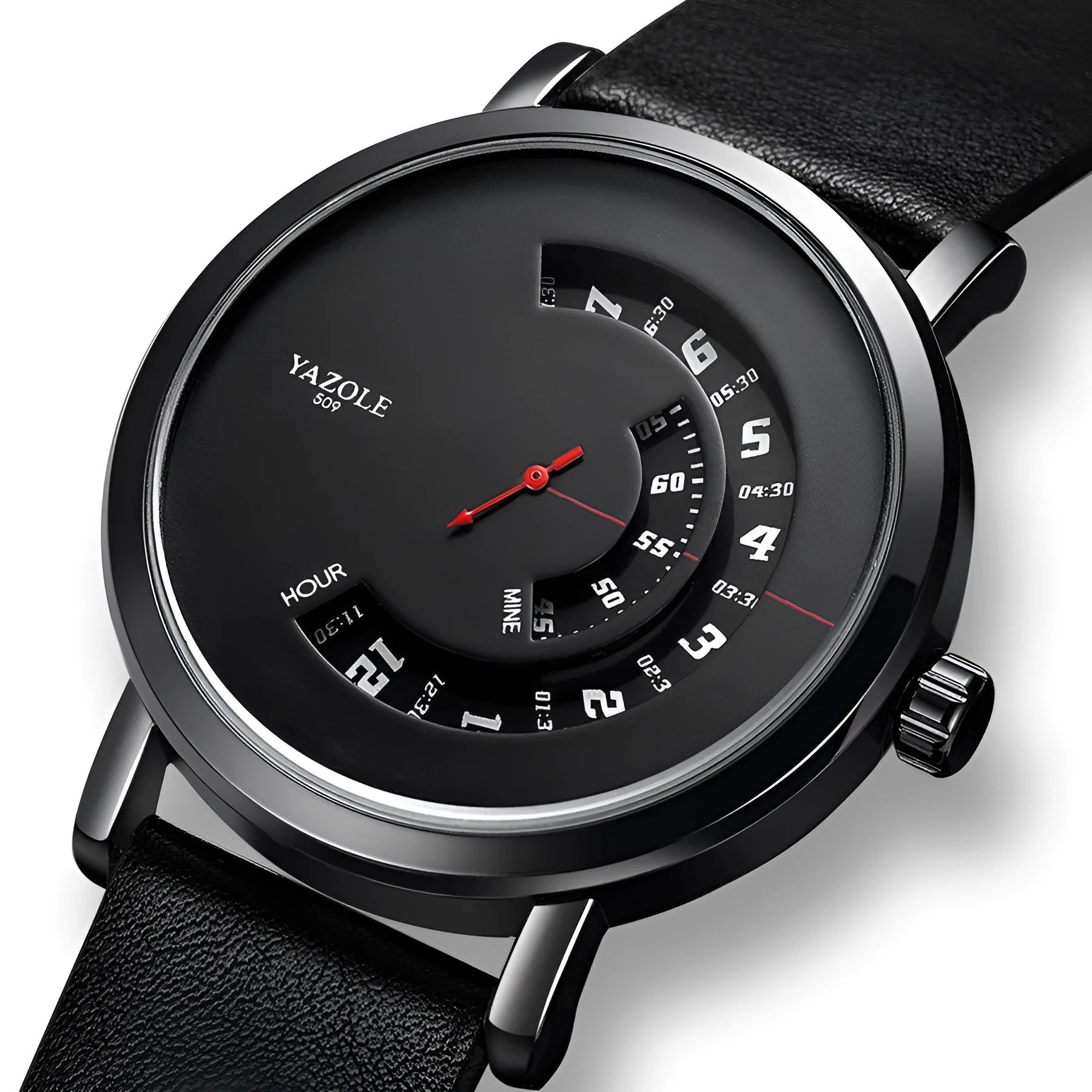 Men's waterproof watch with rotating bezel, metal case, and 30 metre water resistance rating