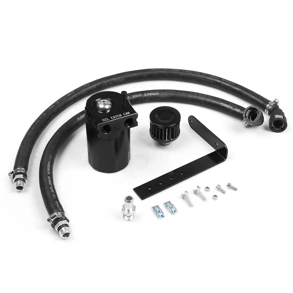 Aluminum alloy oil separator for Ford Expedition in black, red, blue, and silver colour options.