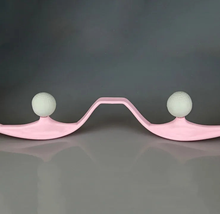 Plastic pressure point therapy neck massager with hand roller in pink, blue, or green colour options