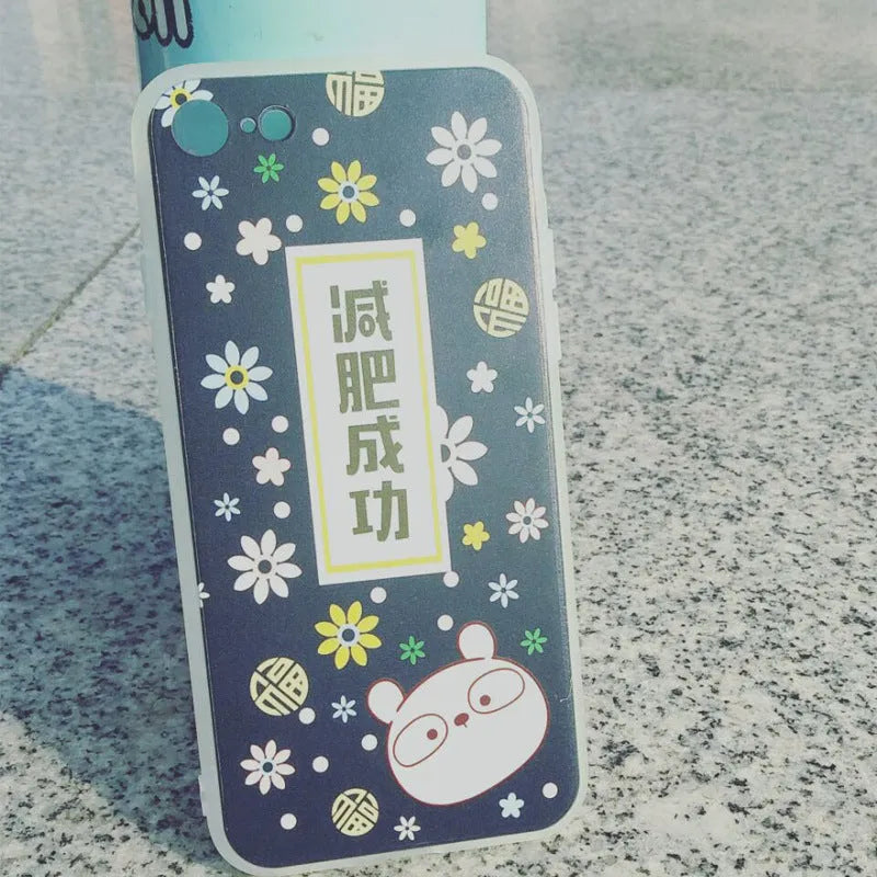 Transparent silicone phone case with ice cream pattern for iPhone models