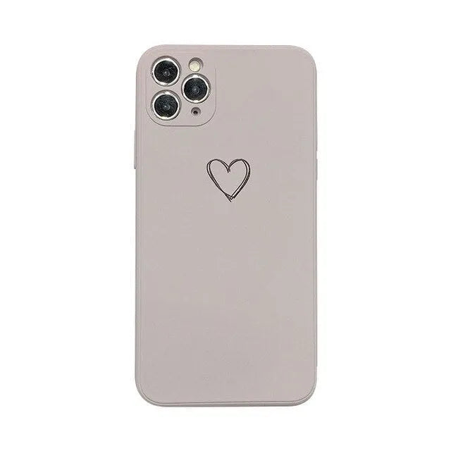 Silicone TPU back cover case for Apple iPhone in a solid colour, showing precise cutouts for camera and ports.