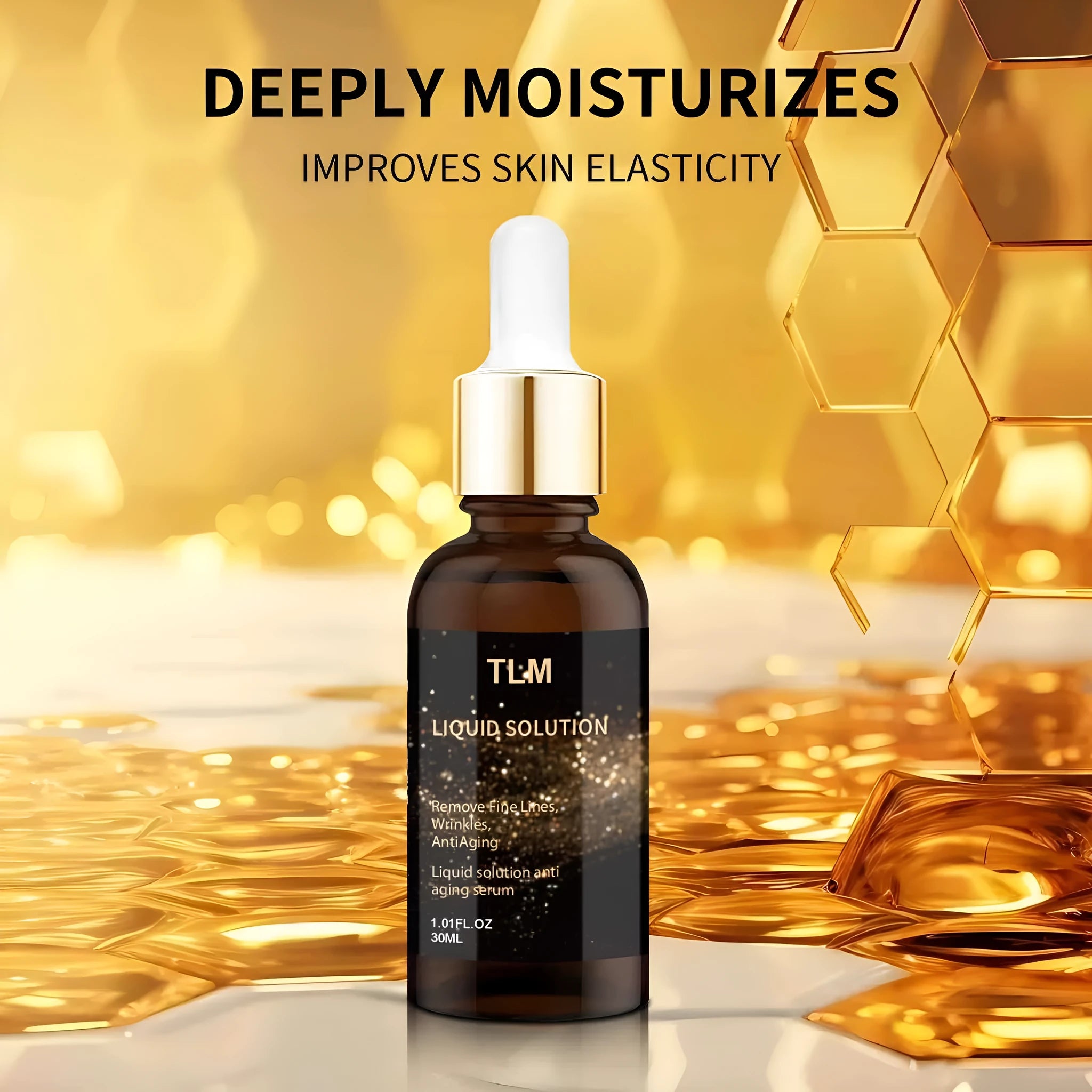 30ml bottle of clear hyaluronic acid and glycerin nursing solution for the face.