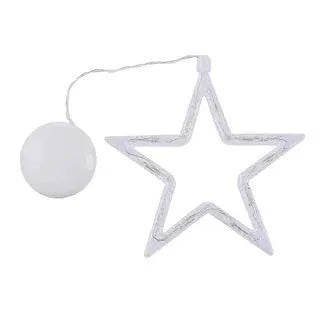 Christmas LED suction cup light featuring a Santa Claus shape on a window, with 10 warm white LED beads