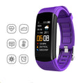 Adult sports silicone pedometer bracelet with 0.96-inch screen in various colours on a wrist