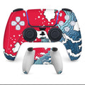 PS5 DualSense controller protective sticker set with micro-frosted PVC front and back decals