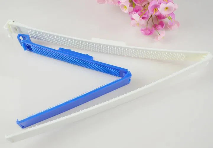 ABS plastic bang trimmer ruler haircut splint in blue and pink colour options for fringe cutting