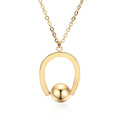 Stainless steel cross chain necklace with geometry pendant in gold or silver electroplated finish
